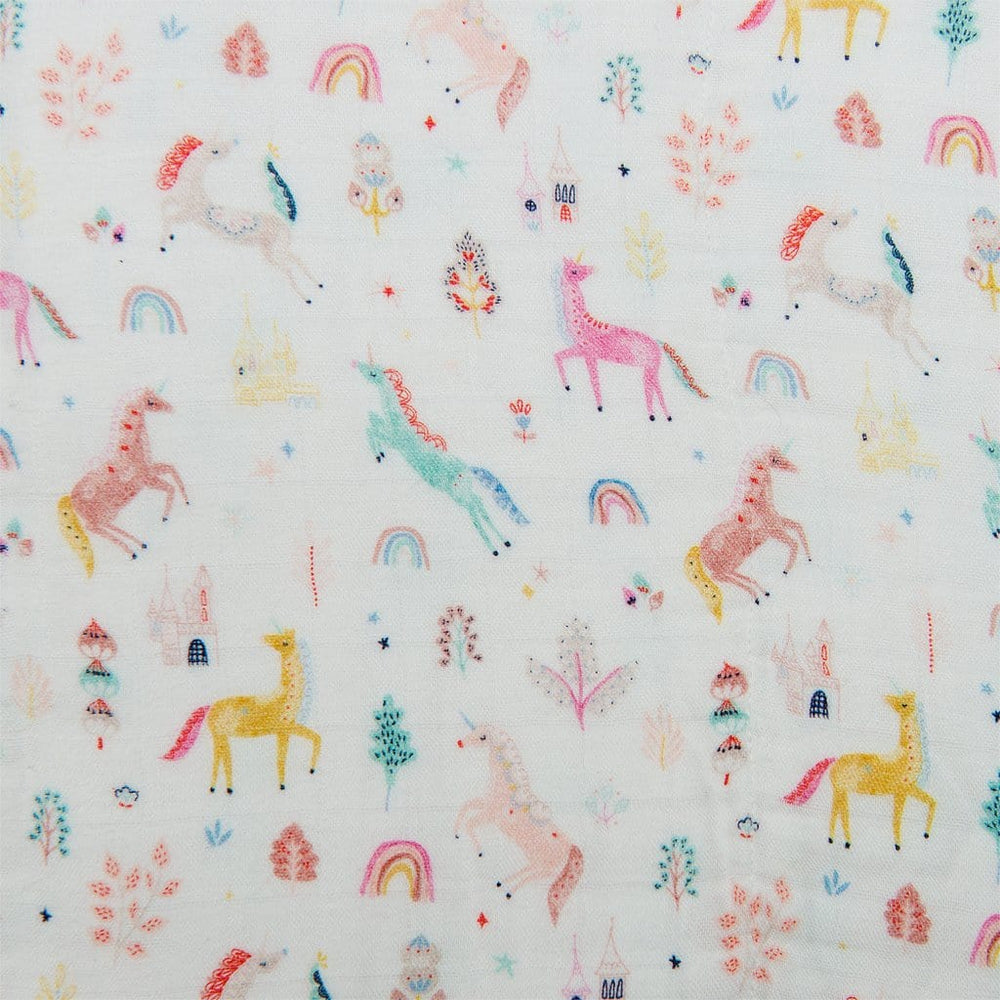 Fitted Crib Sheet - Unicorn Dream LouLou Lollipop Lil Tulips