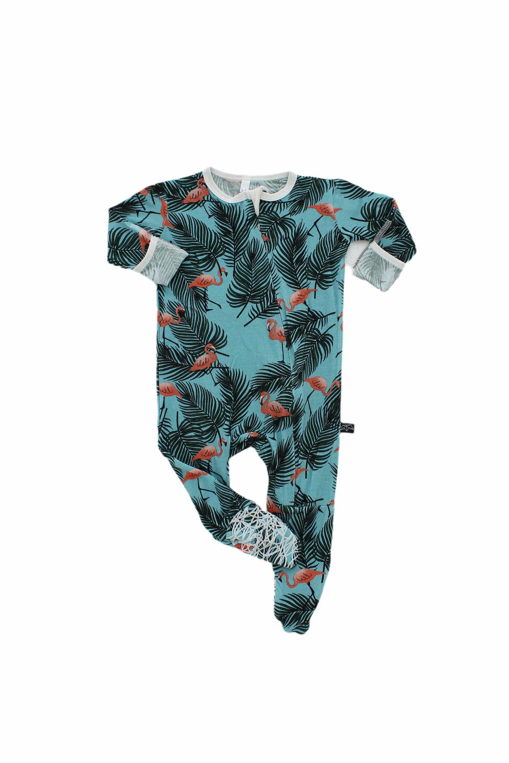 Flamingo Bamboo Footed Sleeper Peregrine Kidswear Lil Tulips