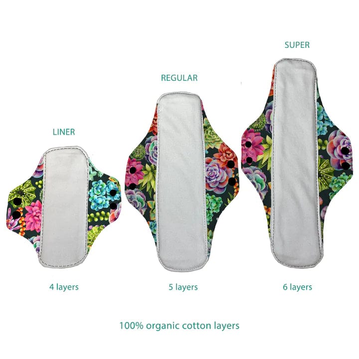 Floribunda Organic Cotton Menstrual Pad - 2 Pack Thirsties Lil Tulips