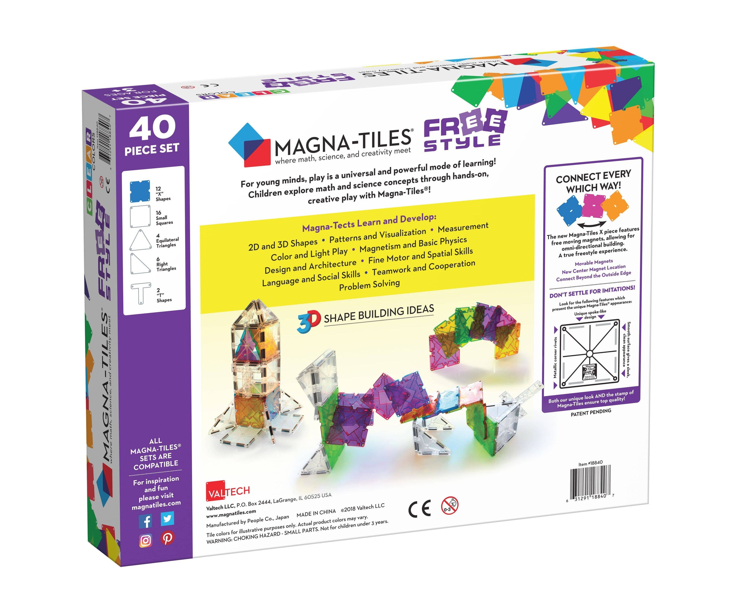 Freestyle 40-Piece Set Magna-Tiles Lil Tulips