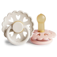 FRIGG Andersen Natural Rubber Baby Pacifier (Cream / Blush) Frigg Pacifiers & Teethers Lil Tulips