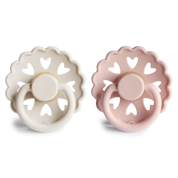 FRIGG Andersen Natural Rubber Baby Pacifier (Cream / Blush) Frigg Pacifiers & Teethers Lil Tulips