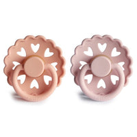 FRIGG Andersen Natural Rubber Baby Pacifier (Pretty in Peach/ Primrose) Frigg Pacifiers & Teethers Lil Tulips