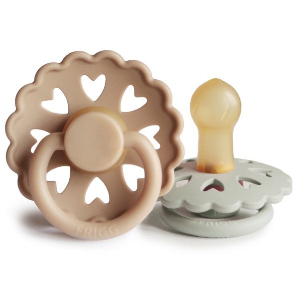 FRIGG Andersen Natural Rubber Baby Pacifier (Silky Satin / Willow Gray) Frigg Pacifiers & Teethers Lil Tulips
