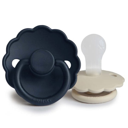 FRIGG Daisy Silicone Baby Pacifier (Dark Navy / Sandstone) Frigg Final Sale Lil Tulips