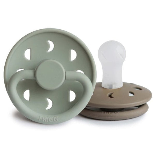 FRIGG Moon Silicone Baby Pacifier (Sage / Portobello) Frigg Final Sale Lil Tulips