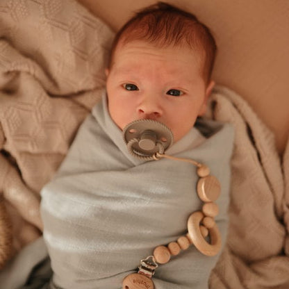 FRIGG Rope Silicone Baby Pacifier (Honey Gold / Portobello) Frigg Final Sale Lil Tulips