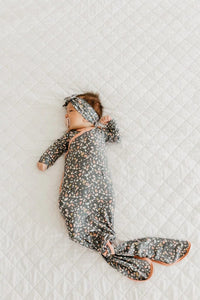 Gemini Newborn Knotted Gown Copper Pearl Lil Tulips
