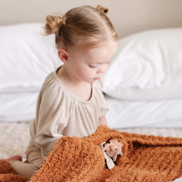 Ginger Ribbed Bamboni Blanket Saranoni Lil Tulips