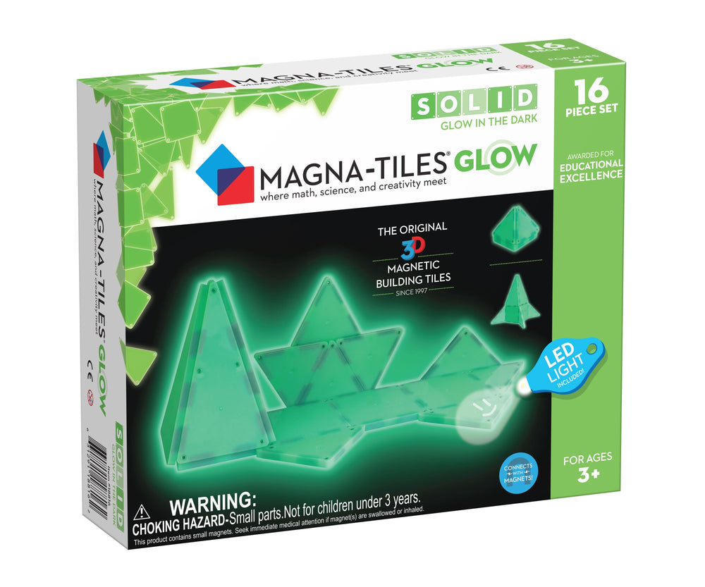 Glow in the Dark 16-Piece Set Magna-Tiles Lil Tulips