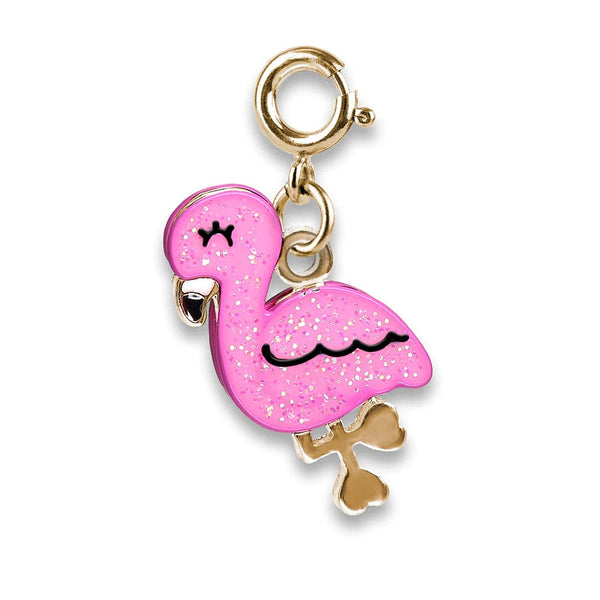 Gold Glitter Flamingo Charm Charm It! Bracelets Lil Tulips