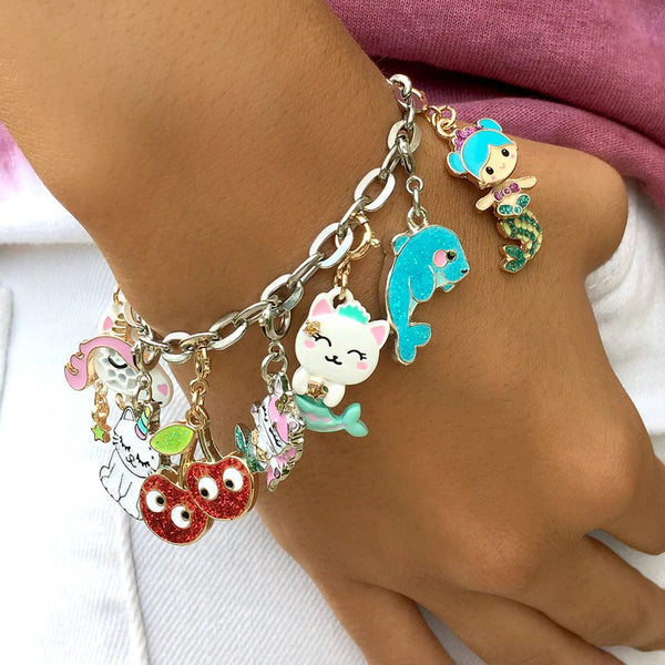 Gold Swivel Mermaid Charm Charm It! Bracelets Lil Tulips