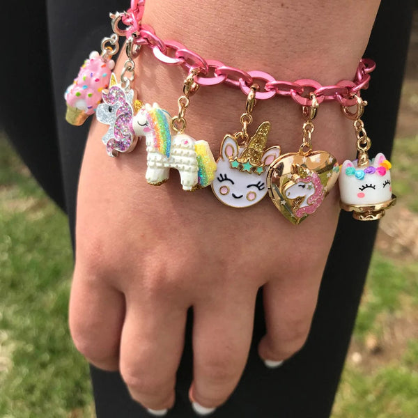 Gold Unicorn Smiley Charm Charm It! Bracelets Lil Tulips