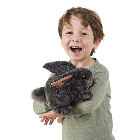 Gray Bunny Rabbit Hand Puppet Folkmanis Puppets Folkmanis Puppets Lil Tulips
