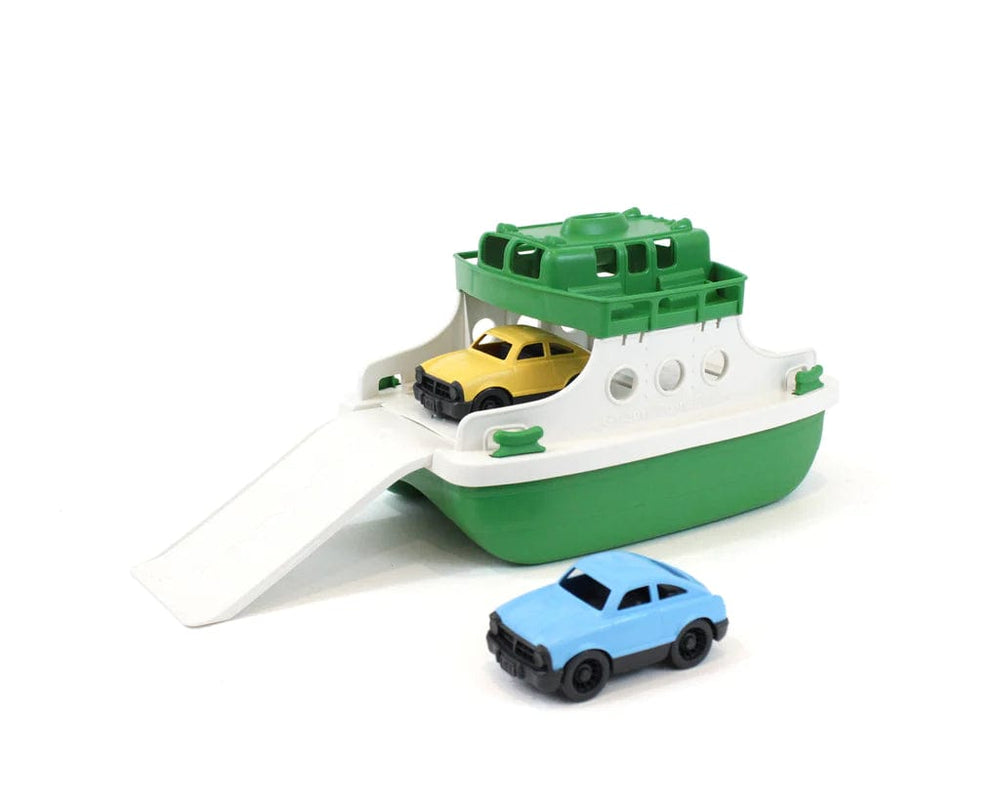 Green Ferry Boat with Mini Cars Green Toys Lil Tulips