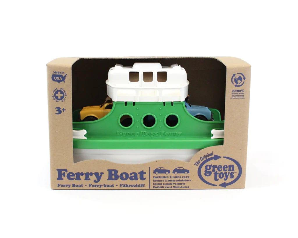 Green Ferry Boat with Mini Cars Green Toys Lil Tulips