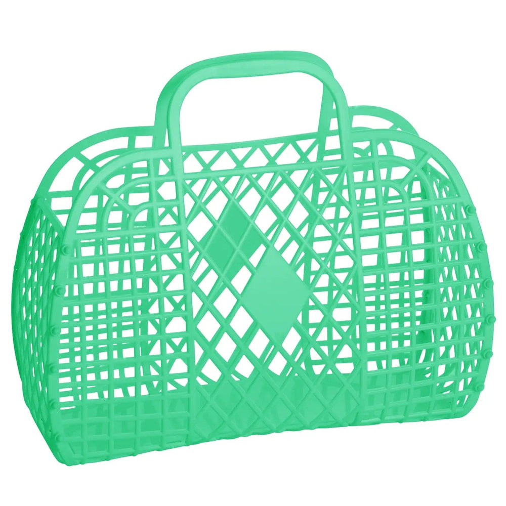 Green Retro Jelly Basket - Large Sun Jellies Baskets Lil Tulips