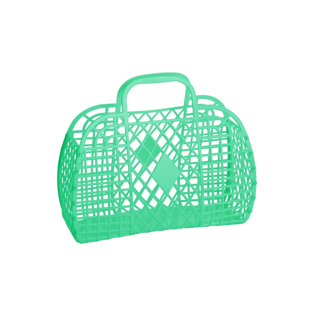 Green Retro Jelly Basket - Small Sun Jellies Baskets Lil Tulips