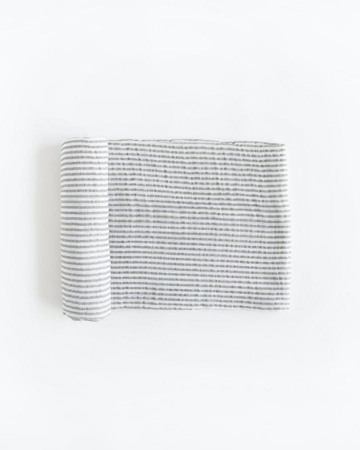 Grey Stripe Cotton Swaddle Little Unicorn Lil Tulips