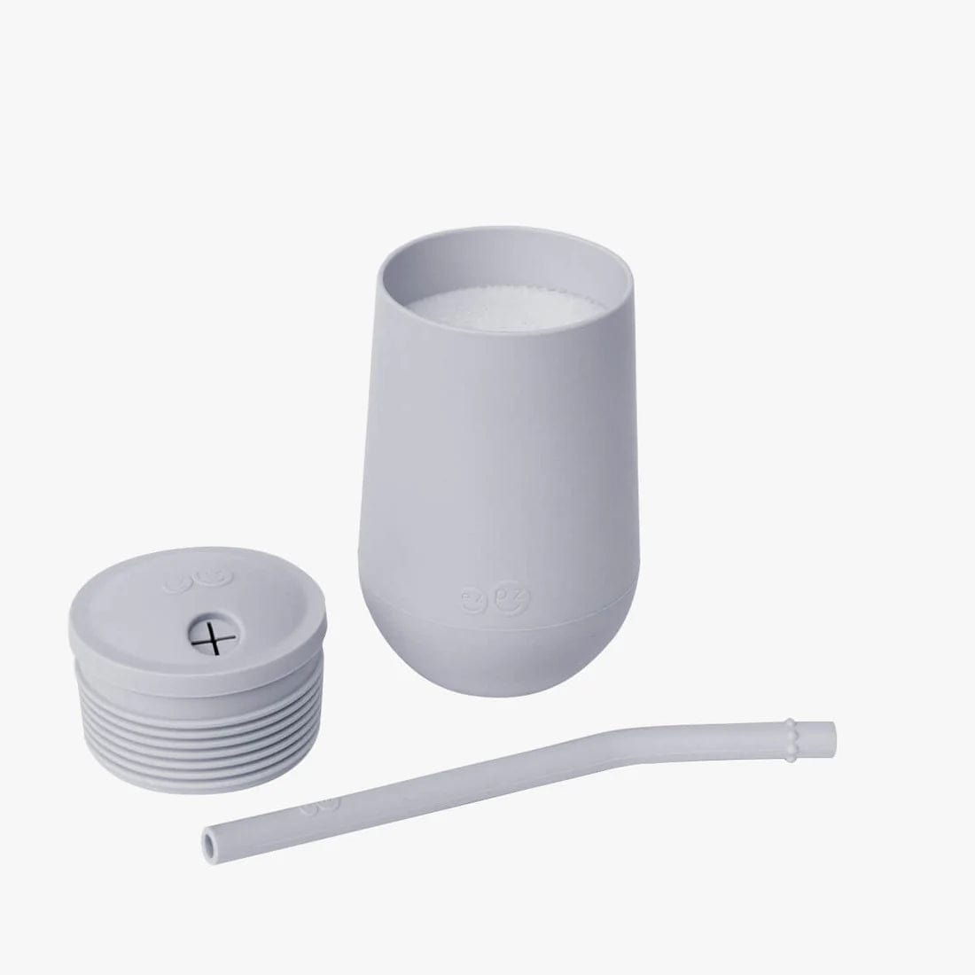 Happy Cup + Straw System - Pewter Ezpz Lil Tulips