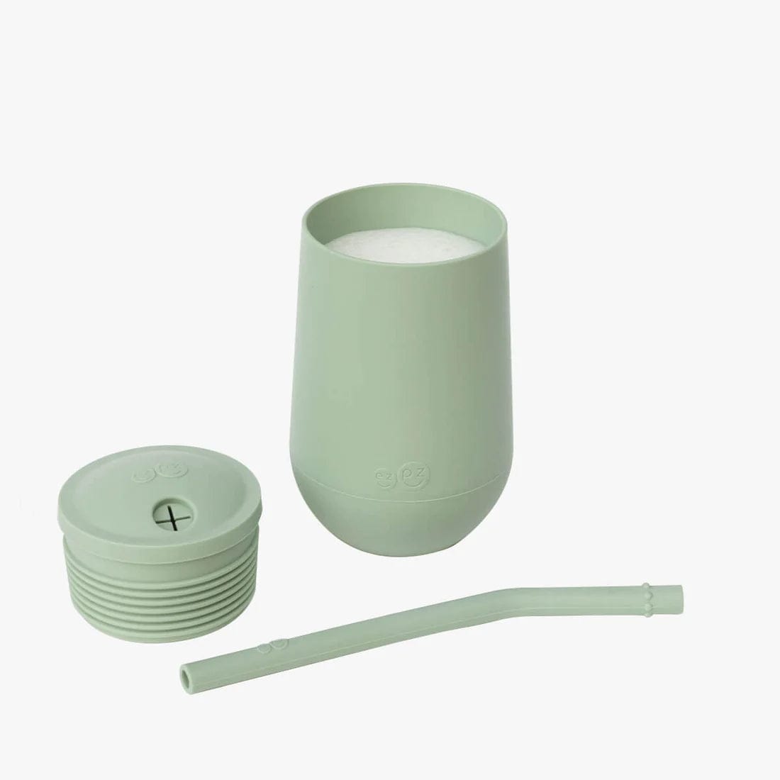 Happy Cup + Straw System - Sage Ezpz Lil Tulips