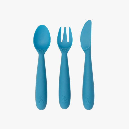 Happy Utensils - Blue Ezpz Lil Tulips
