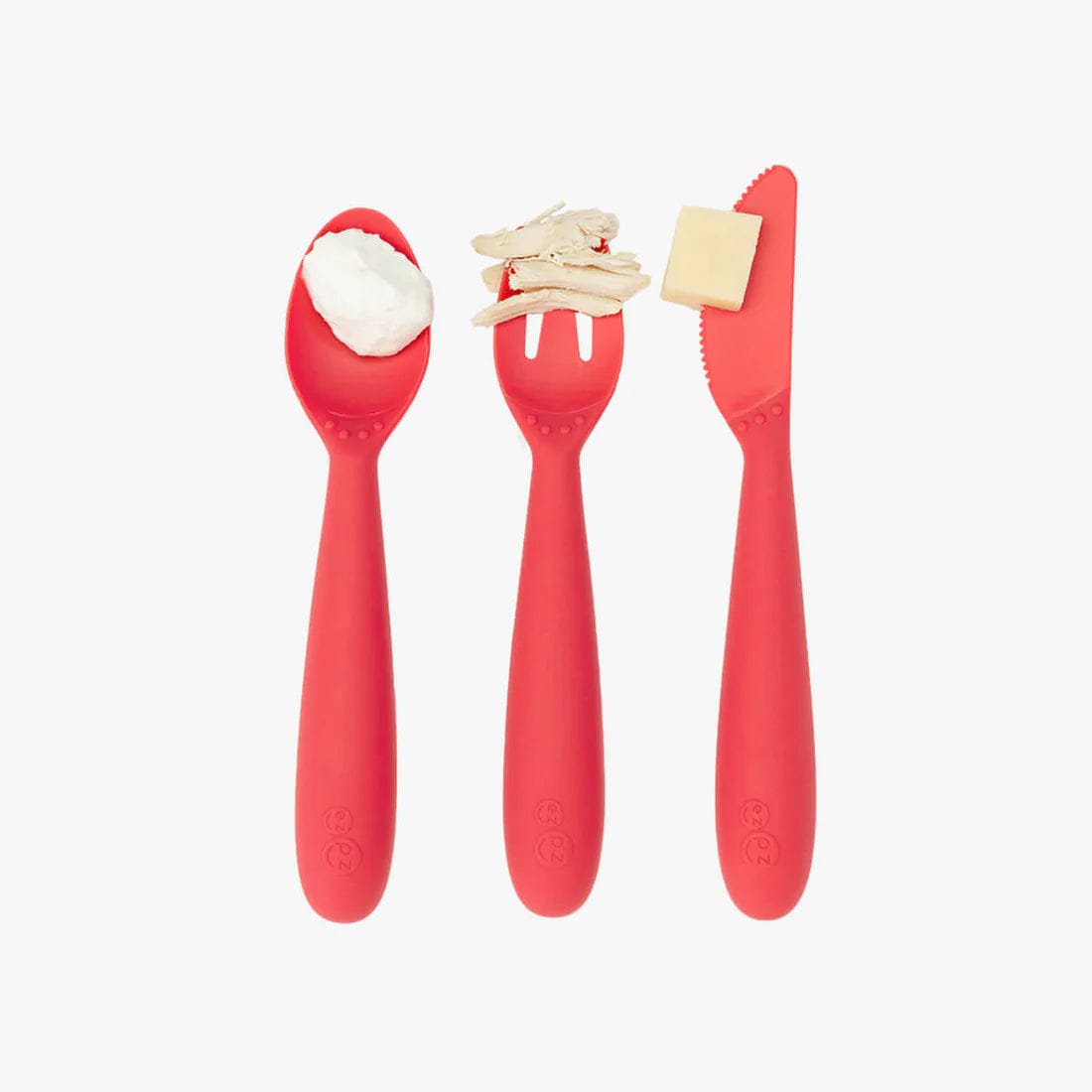 Happy Utensils - Coral Ezpz Lil Tulips
