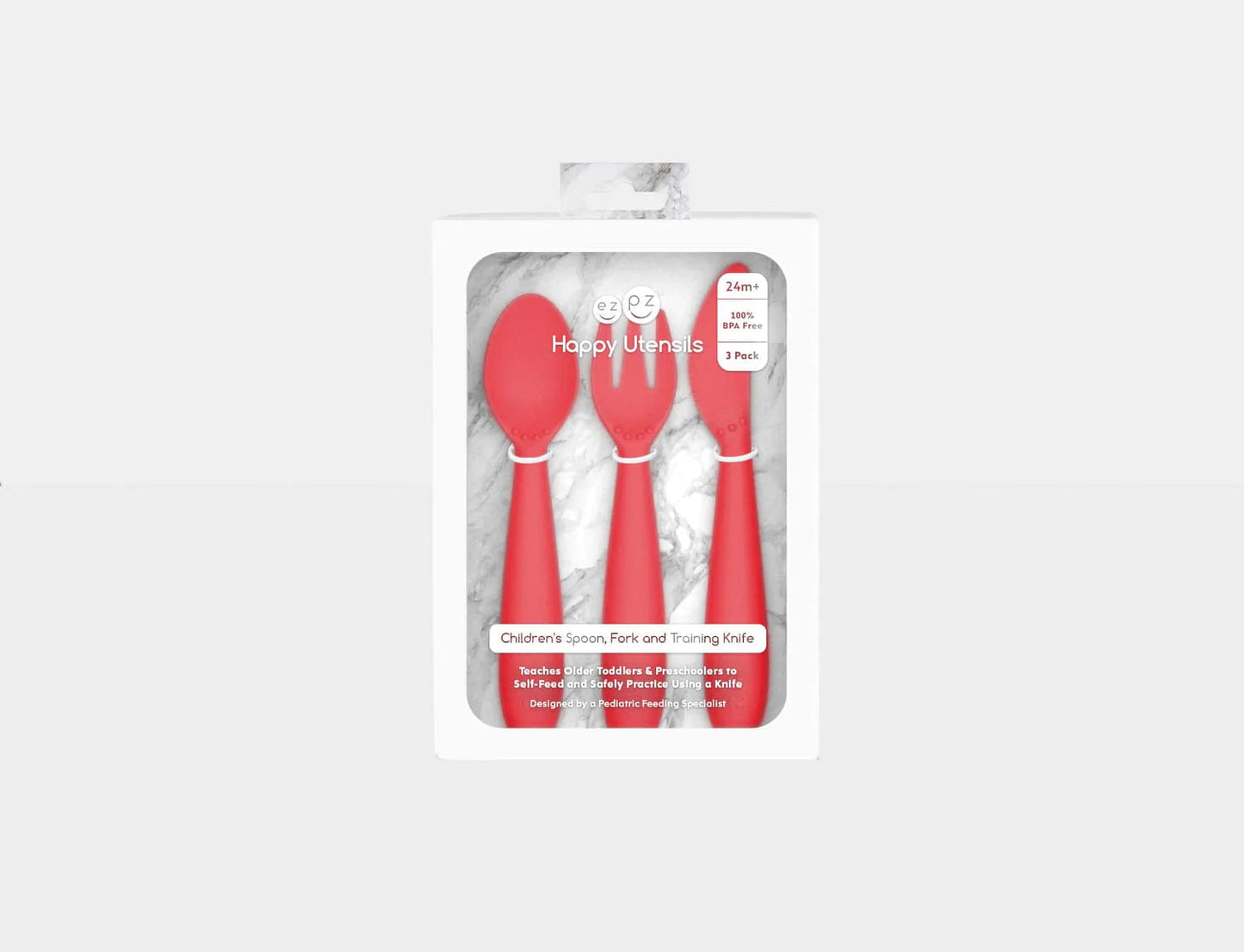 Happy Utensils - Coral Ezpz Lil Tulips