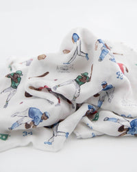 Home Run Deluxe Muslin Swaddle Blanket Little Unicorn Lil Tulips