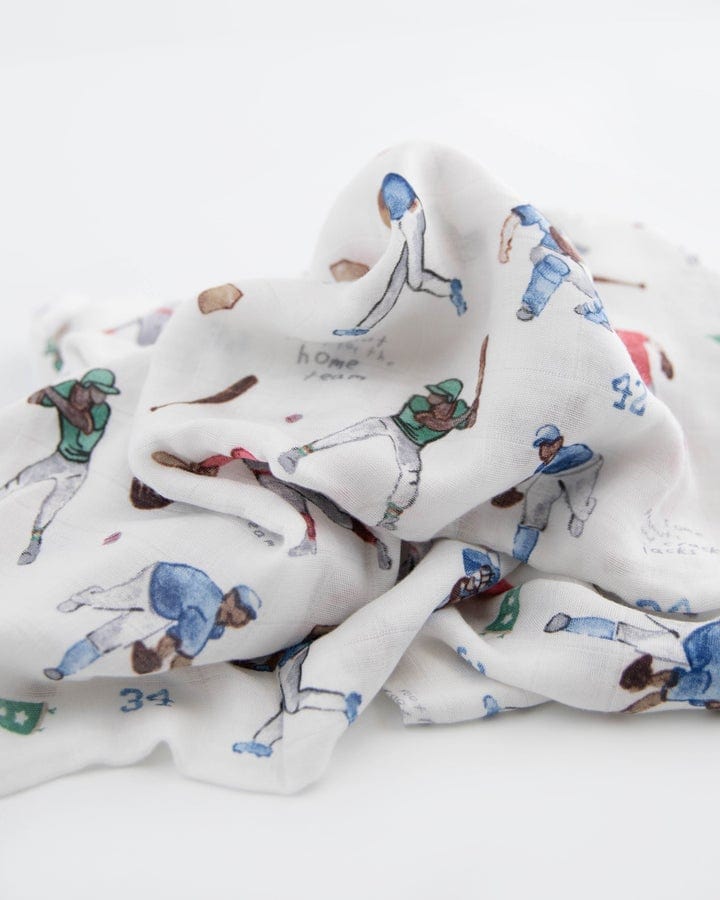 Home Run Deluxe Muslin Swaddle Blanket Little Unicorn Lil Tulips