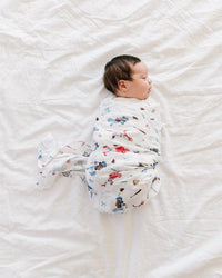 Home Run Deluxe Muslin Swaddle Blanket Little Unicorn Lil Tulips
