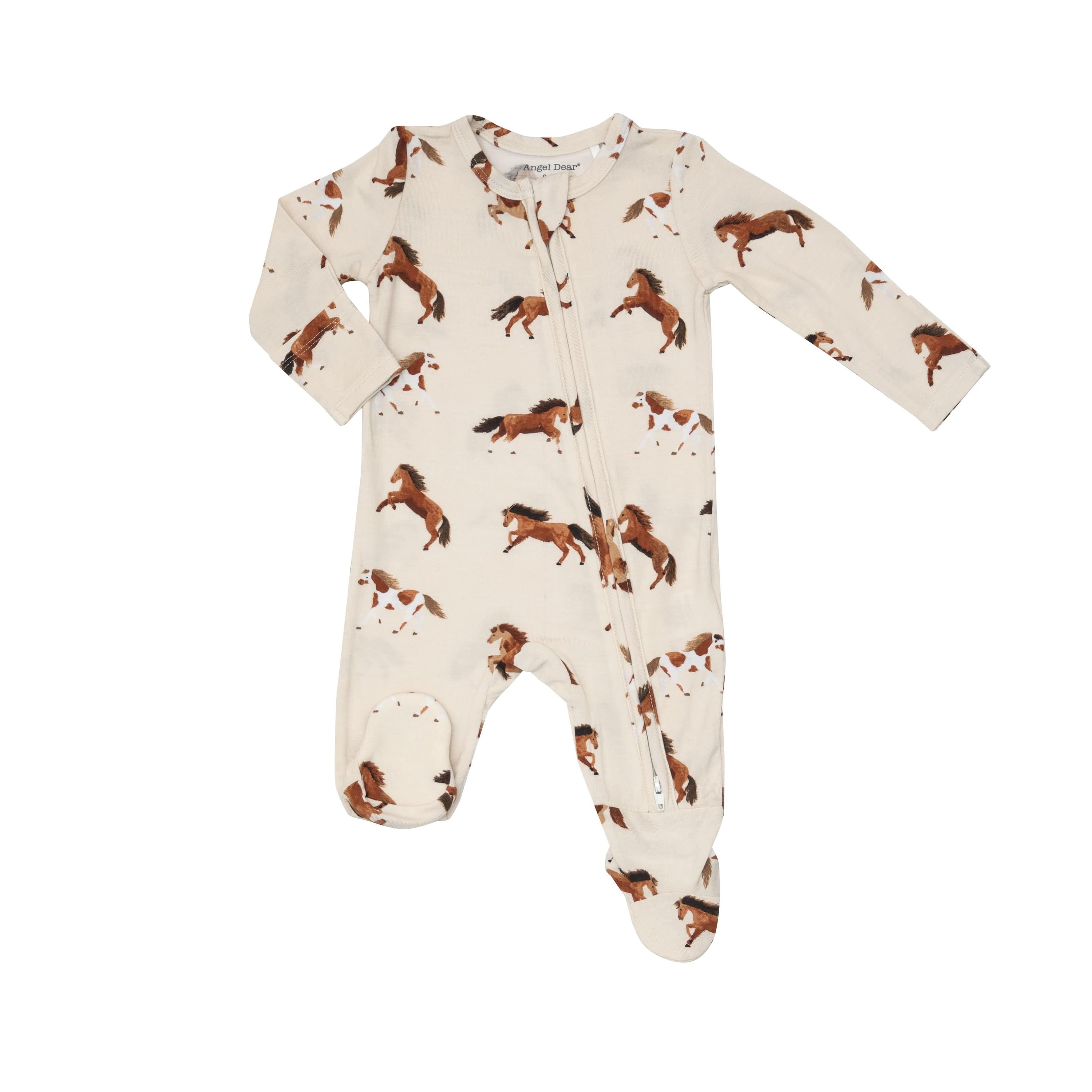 Horses 2-Way Zipper Footie Angel Dear Lil Tulips