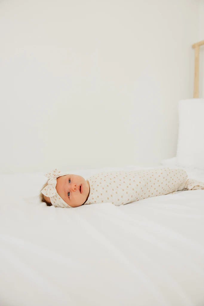 Hunnie Knit Swaddle Blanket Copper Pearl Lil Tulips