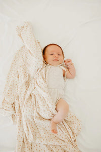 Hunnie Knit Swaddle Blanket Copper Pearl Lil Tulips