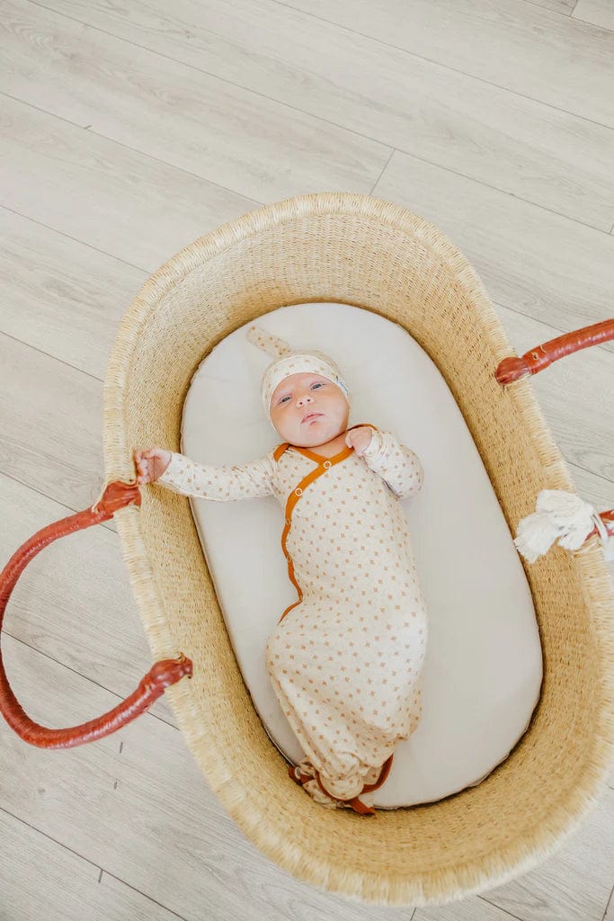 Hunnie Newborn Knotted Gown Copper Pearl Lil Tulips