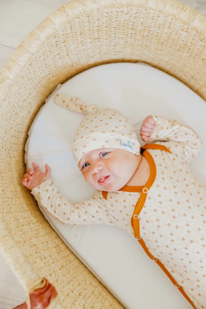 Hunnie Newborn Knotted Gown Copper Pearl Lil Tulips