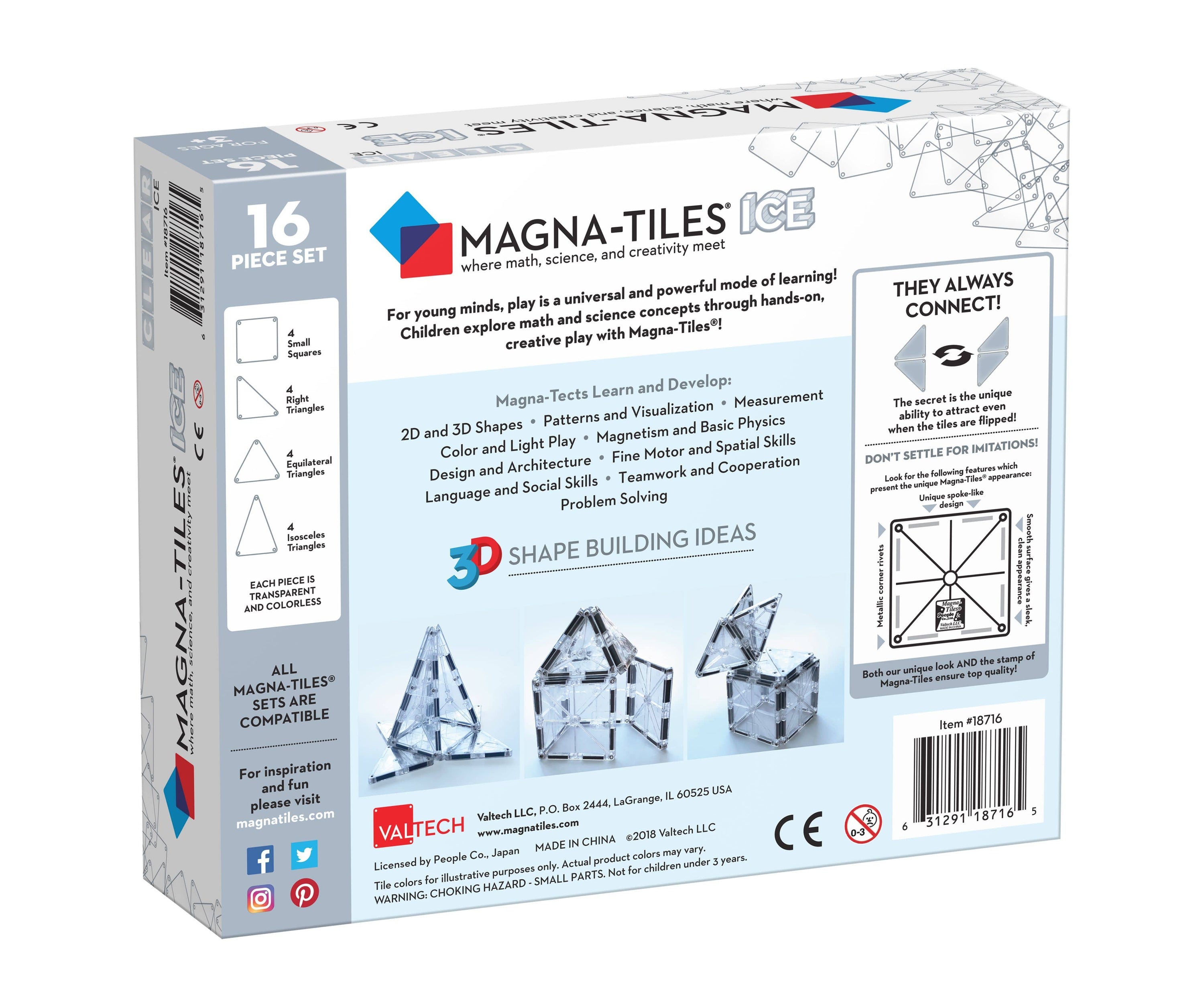 ICE 16-Piece Set Magna-Tiles Lil Tulips
