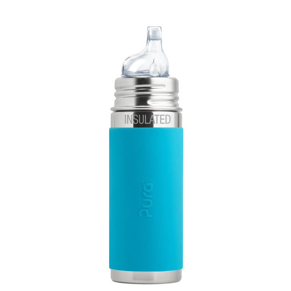 Kiki® 9oz Insulated Sippy Bottle Aqua Sleeve Pura Stainless Pura Stainless Lil Tulips