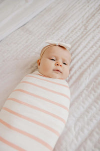Lainey Knit Swaddle Blanket Copper Pearl Lil Tulips