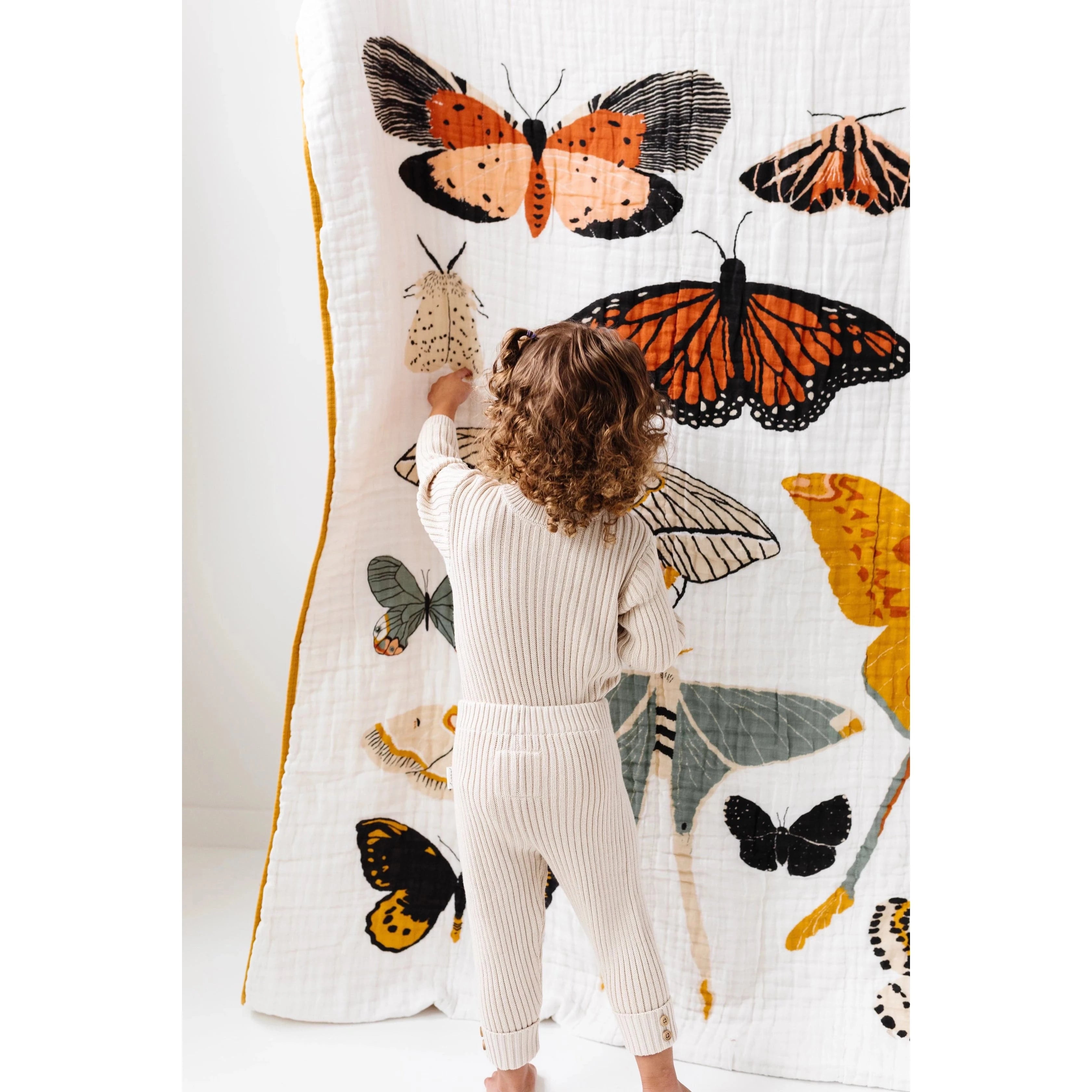 Large Butterfly Collector Throw Blanket Clementine Kids Blankets Lil Tulips