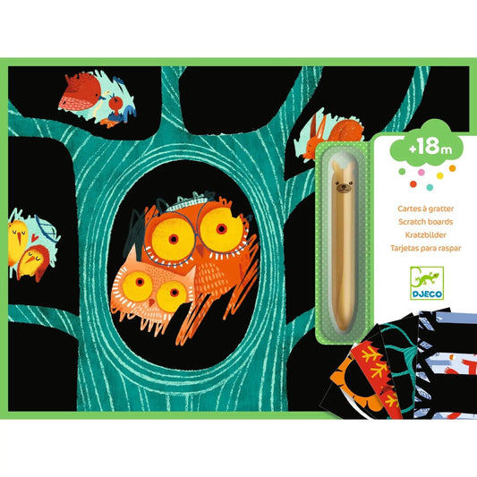 Learning about Animals Scratch Cards Djeco Lil Tulips