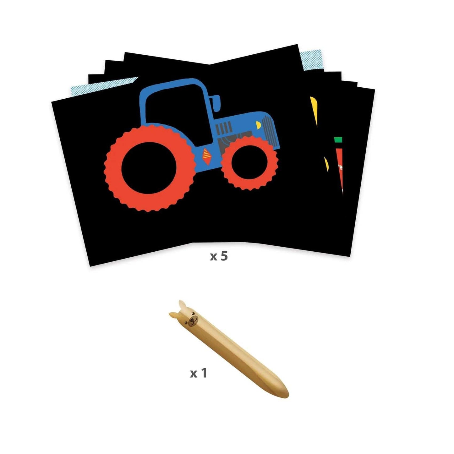 Learning about Vehicles Scratch Cards Djeco Lil Tulips