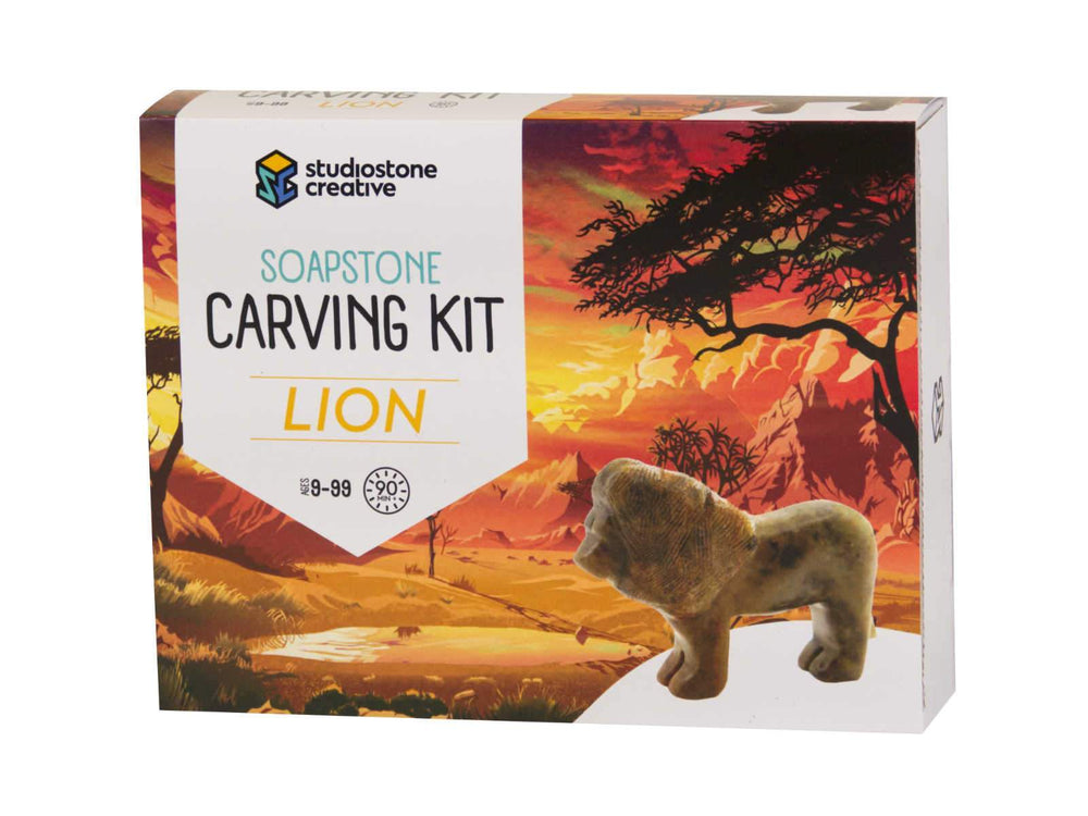 Lion Soapstone Carving Kit Studiostone Creative Lil Tulips