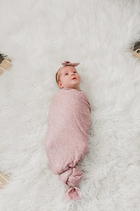 Maeve Knit Swaddle Blanket Copper Pearl Lil Tulips