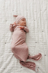Maeve Newborn Knotted Gown Copper Pearl Lil Tulips