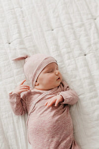 Maeve Newborn Knotted Gown Copper Pearl Lil Tulips