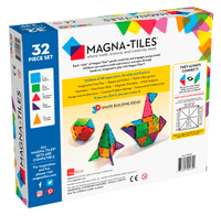 Magna-Tiles® Clear Colors 32 Piece Set Magna-Tiles Lil Tulips