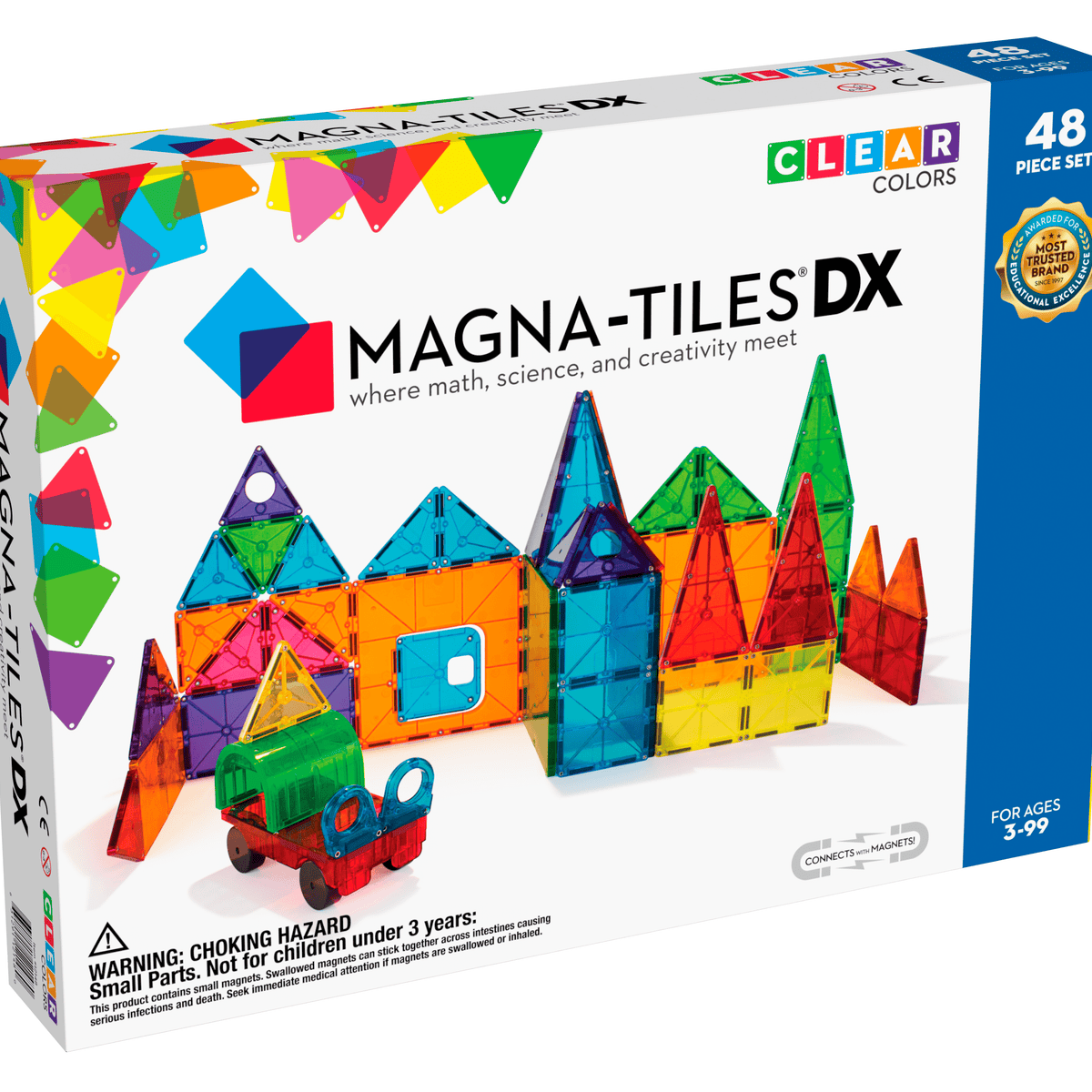 Magna-Tiles® Clear Colors 48 Piece Deluxe Set