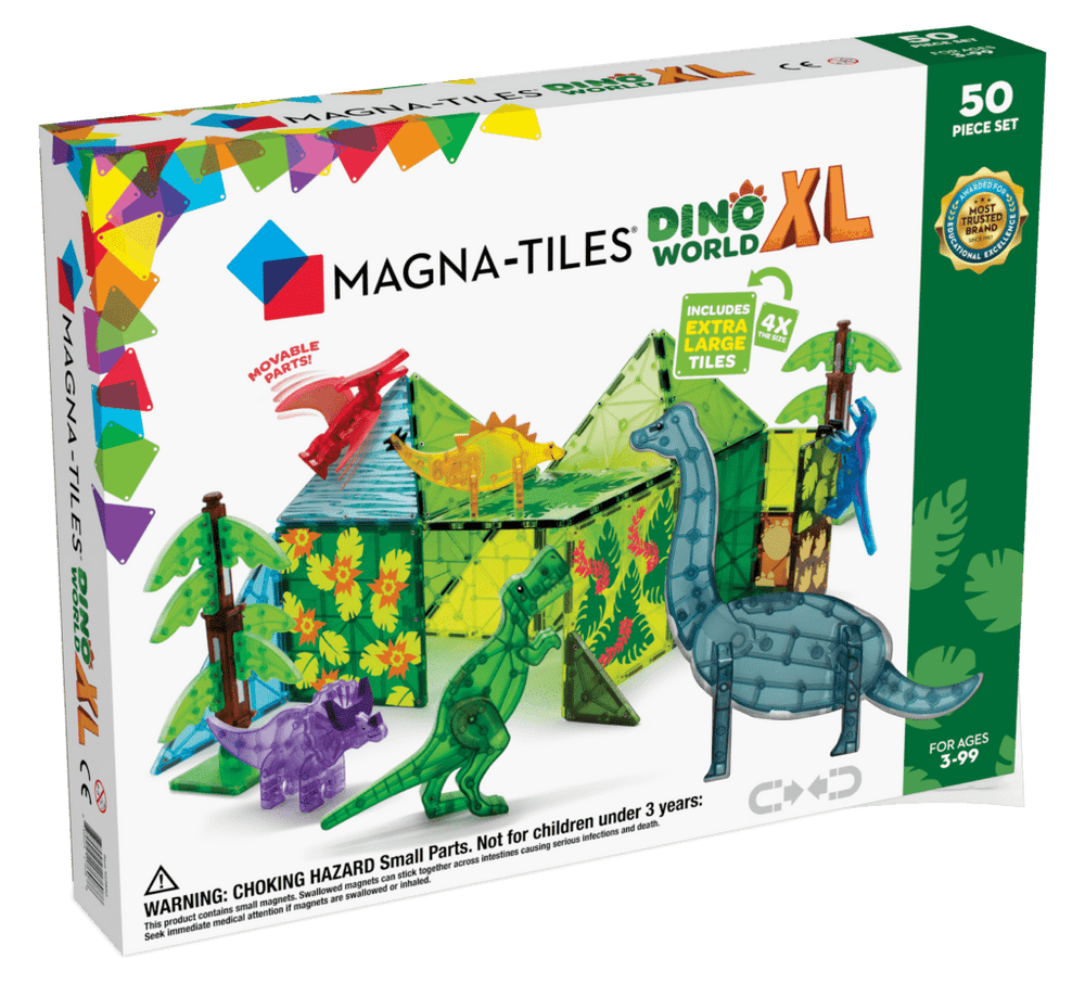 Magna-Tiles® Dino World XL 50-Piece Set Magna-Tiles Lil Tulips