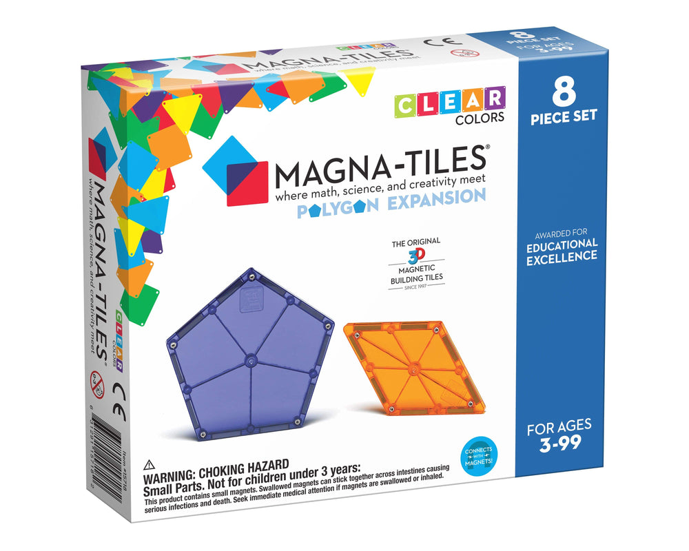 Magna-Tiles® Polygons 8 Piece Expansion Set Magna-Tiles Lil Tulips